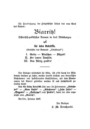 Irreführende Annoce
